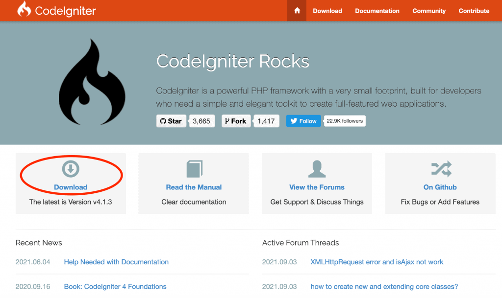 CodeIgniter 4 官方網站